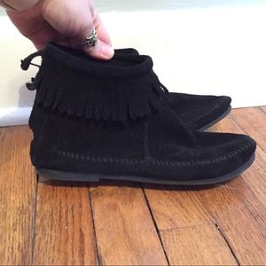 Black Minnetonka Ankle Boots
